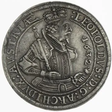 1632 1/25 oz Austria Silver Thaler Hall VZ-, small scratches on the back cover.