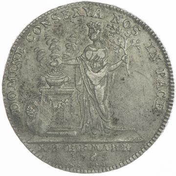 1763 Silver Taler almost excellent, minor edge damage