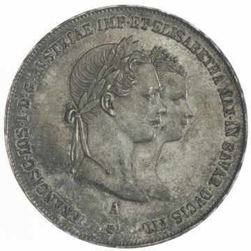 1854 Silver Gulden 1854 A Grüne Hochzeit