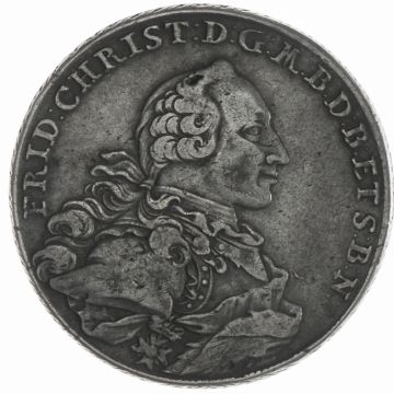 1766 Germany Silver Taler 1766 SS, Umlaufspuren, kl. Kr.