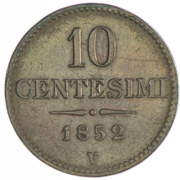 1852 Austria Copper 10 Centesimi V SS+/f. VZ, small. Kr.