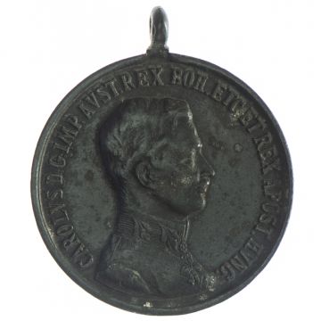 1917-18 Zinc Small Bravery Medal SS without original ribbon