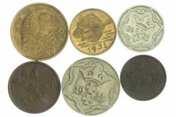 1923-32 Silver Silver  Pfennig SS+, partly spotted