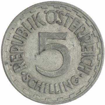 1957 Aluminum 5 Schilling SS+, small damage, stains