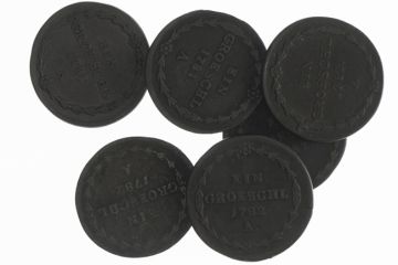 1781-82 Austria Copper Lot of 6 One Groeschl Coins S+ until VZ-, circulation tracks