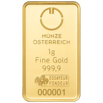 1g Austria Gold 1 Gram Gold Münze Österreich Minted Bar customary in banking