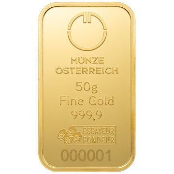 50g Austria Gold 50 Gram Gold Münze Österreich Minted Bar customary in banking