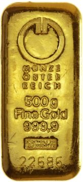 500g Austria Gold Austrian Mint customary in banking