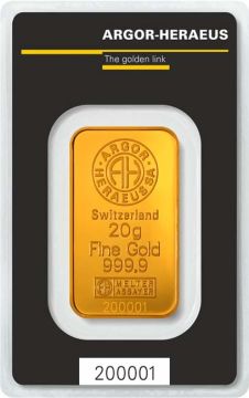 20g Switzerland Gold 20g Switzerland Gold Minted Classic 999.9 Bar customary in banking