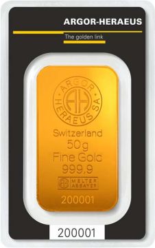 50g Switzerland Gold Minted Classic customary in banking