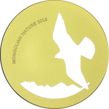 2015 14.38g Palau Silver 2015  15.55gm Palau Silver Mongolian Nature - Saker Falcon UN