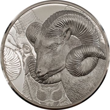 2022 2 oz Mongolia Silver 2022 2oz Mongolia Silver MAGNIFICENT ARGALI Coin BP