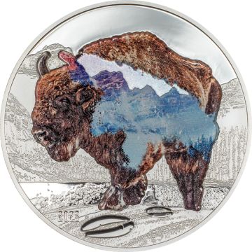 2023 2 oz Mongolia Silver 2023 2 oz Mongolia Silver Bison Coin