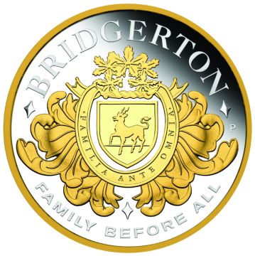 2026 2 oz Tuvalu Silver House of Bridgerton Proof Gilded Coin PP