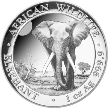 2025 1 oz Somalia Silver 2025 1oz Somalia Silver Elephant Ultra High Relief Coin PP