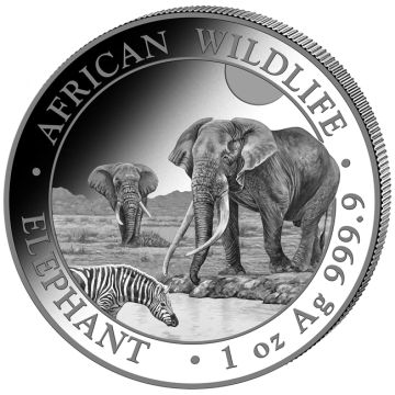 2026 1 oz Somalia Silver 2026 1oz Silver Somalian Elephant African Wildlife Coin UN